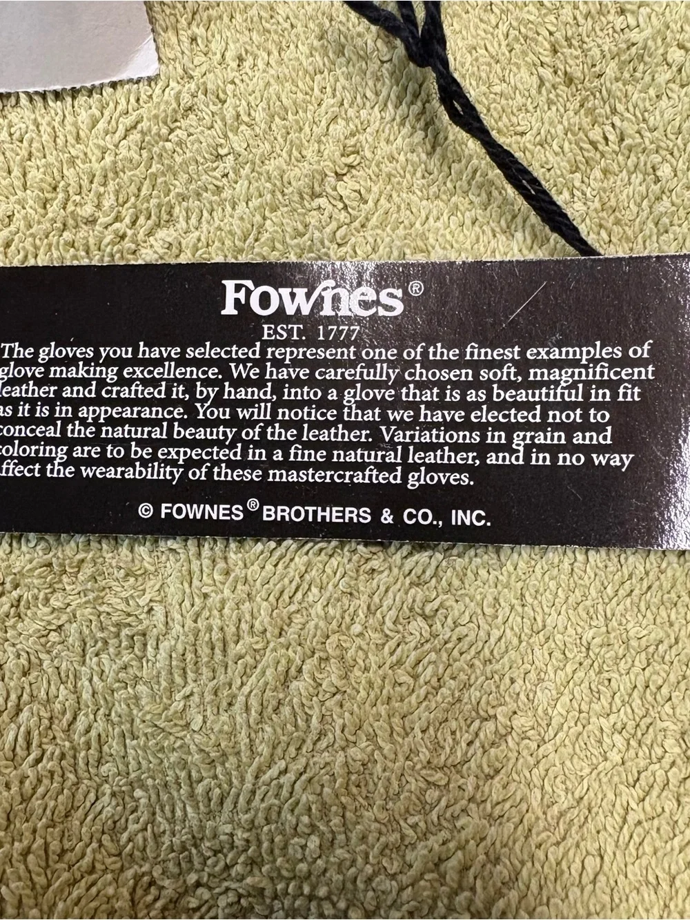 Fownes leather gloves.